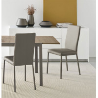 Metal upholstered chair Connubia by Calligaris Garda