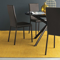 Silla de metal tapizada Connubia by Calligaris Garda