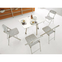 Folding aluminum chair Connubia by Calligaris Alu.