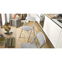 Folding aluminum chair Connubia by Calligaris Alu.