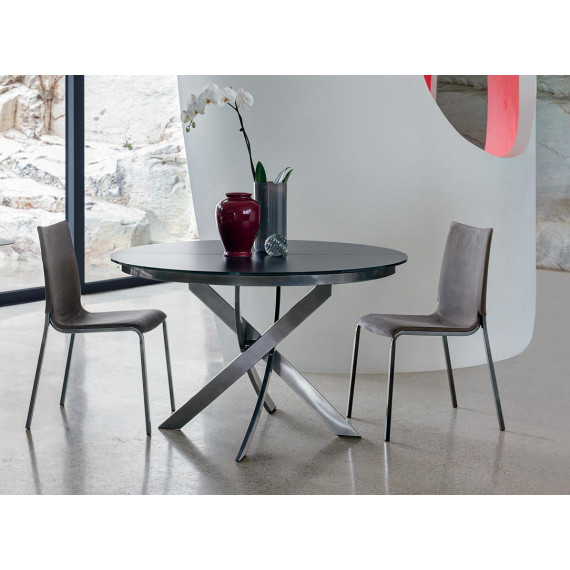 Ausziehbarer Tisch aus lackiertem Stahl von Bontempi Casa Barone.
