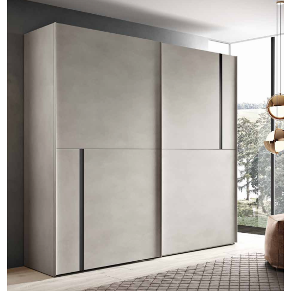 Armoire 2 portes coulissantes avec inserts latéraux Segno Spar