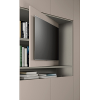 Armoire avec porte battante Cutting Plus et espace pour TV W11