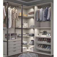 Walk-in closet with central sides aluminum frame W21