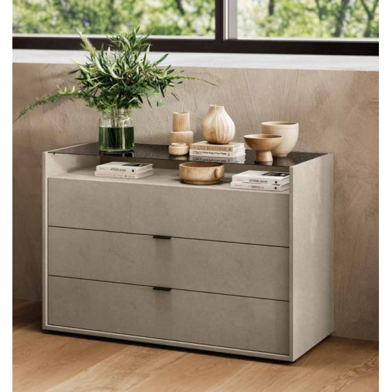 3-drawer dresser with glass top Diana Imab Group