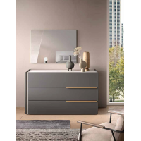 Modern dresser with 3 drawers and side handle Frame Spar