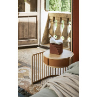 1-drawer round bedside table Palù Pianca