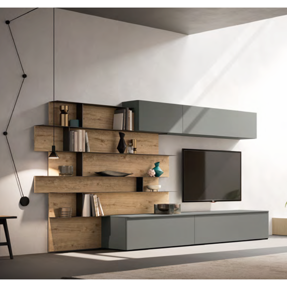 Living room composition with wood paneling - SKT31 Tomasella