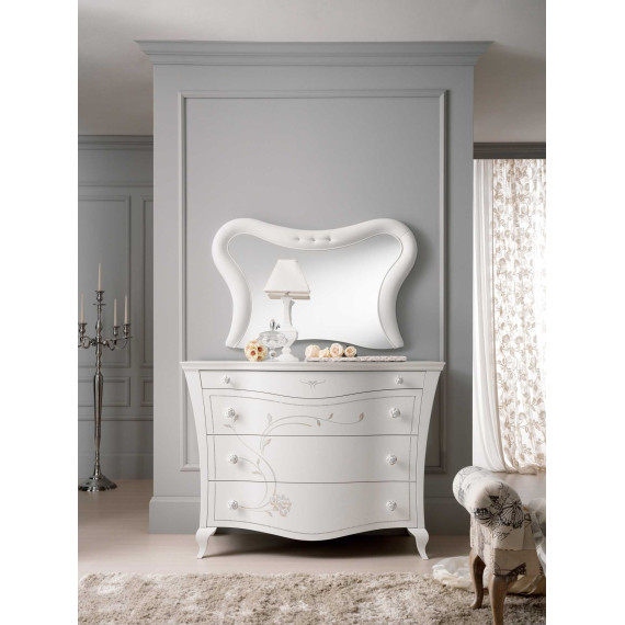 Commode classique 4 tiroirs avec inserts en Swarovski Spar Butterfly