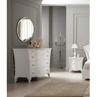 Classic chest of drawers with 4 drawers and Swarovski Spar Butterfly inserts.