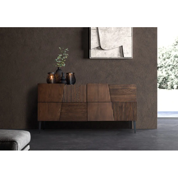 Wooden chest of drawers with 4 drawers Devina Nais Design.