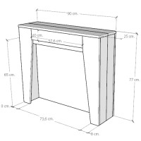 Console extensible 90×25/211 cm Anea