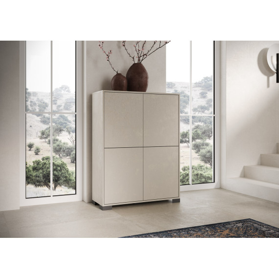 High sideboard with 4 doors Lumina cashmere