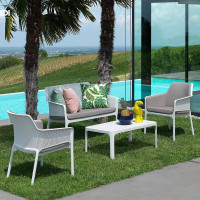 Net Bench Outdoor-Sofa, leicht und kompakt aus Polypropylen-Fiberglas von Nardi Outdoor.