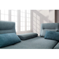 Sofa with sliding backrest system and high feet Boss by Samoa