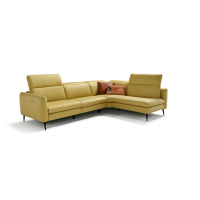 Fixed or reclining Dusk sofa in leather or microfiber by Ego Italiano.