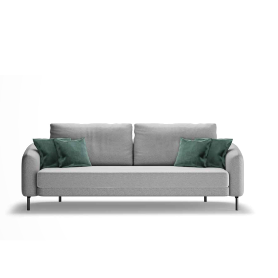 Fixed sofa or with chaise lounge in Brera Cubo Rosso fabric.