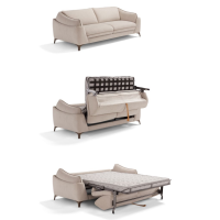 Removable fabric sofa bed with high legs Dune Dienne