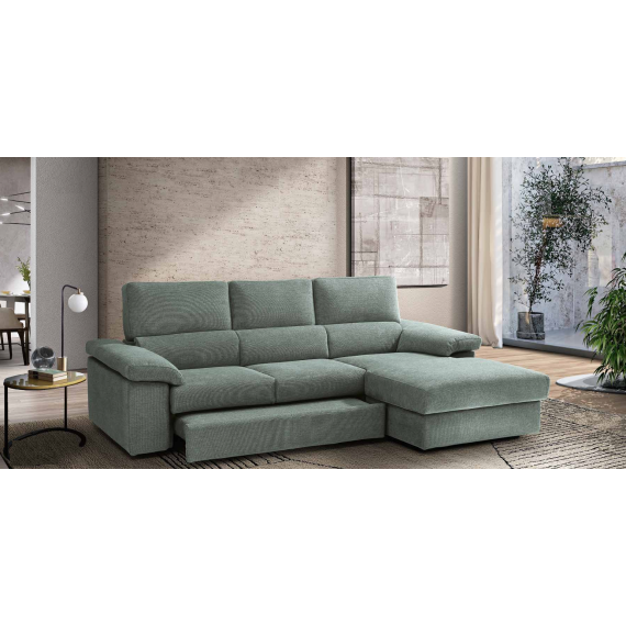 Maxi pull-out sofa with peninsula pouf Giulia special Biel