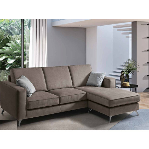 Sofá moderno con chaise longue lateral reversible Dek Biel