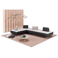 Modular sofa with movable backrests Ermes Cubo Red