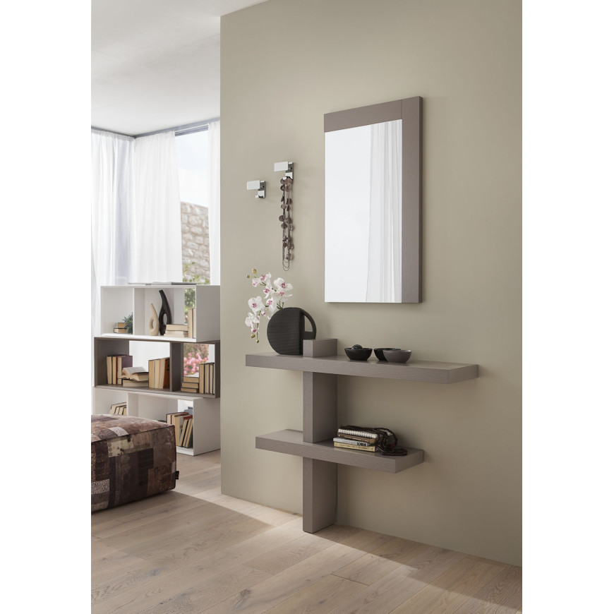 MOBILE INGRESSO MODERNO CONSOLLE SPECCHIO PR-SANDY 110 cm FRASSINO