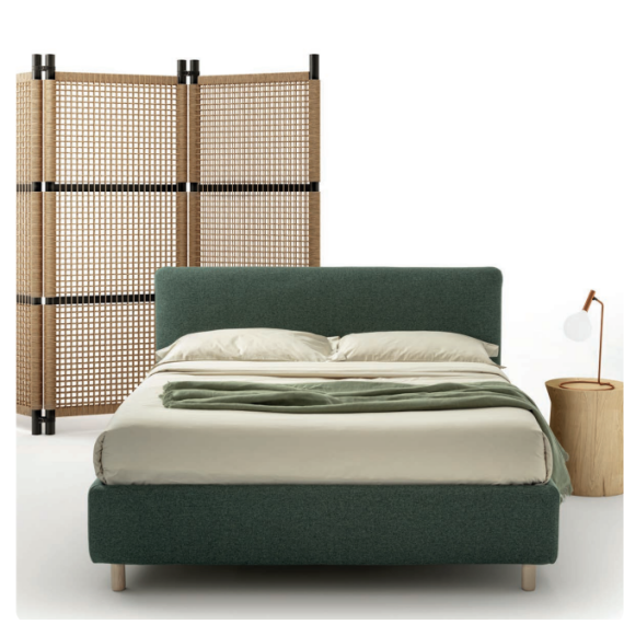 Upholstered bed with smooth headboard Pico Rimar