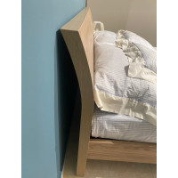 Double bed with fixed curved headboard Miraggio by Colombini Casa