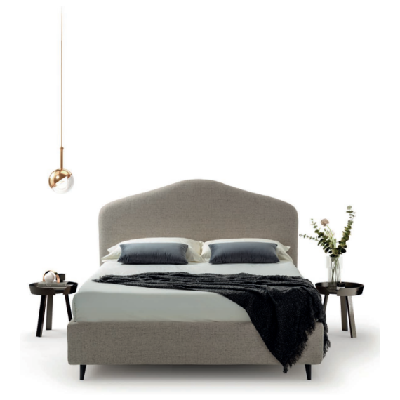 Double bed with shaped headboard Ellis Rimar