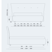 Upholstered double bed Zico Noctis