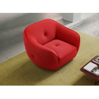 Modern fixed armchair in Ego Italiano Bebop fabric.