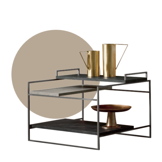 Tavolino moderno con tre piani d'appoggio IDEA Home Creativity Major
