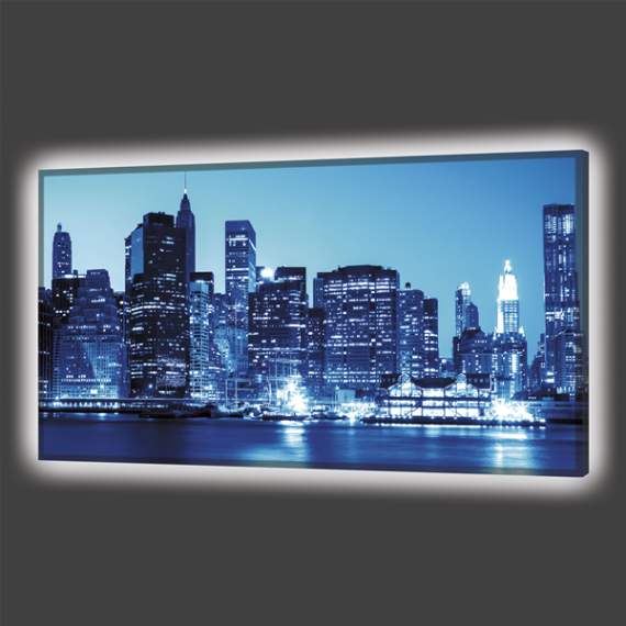 Pannello quadro luminoso luci a New York Pintdecor