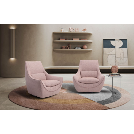 Padded armchair with swivel base Ula Ego Italiano