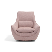 Padded armchair with swivel base Ula Ego Italiano