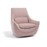 Padded armchair with swivel base Ula Ego Italiano