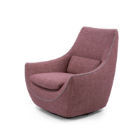 Padded armchair with swivel base Ula Ego Italiano