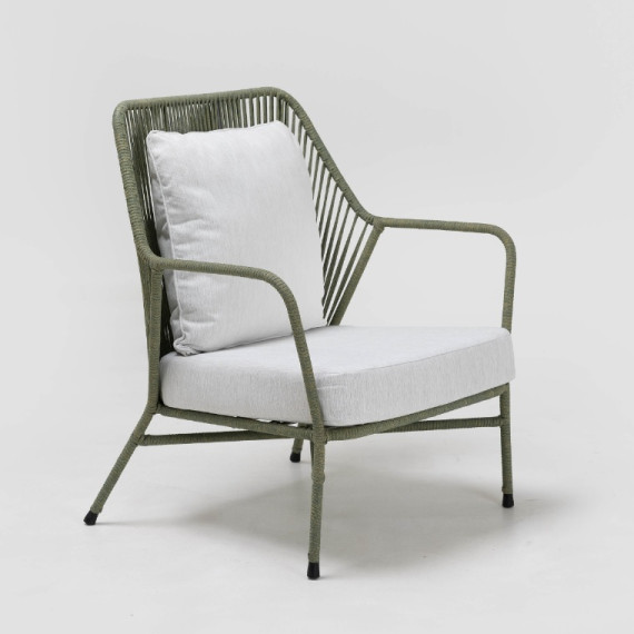 Amalfi outdoor armchair in rope or polypropylene by Rosa Splendiani