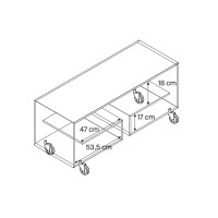 TV stand Flò 1 in glass by Tonelli Design