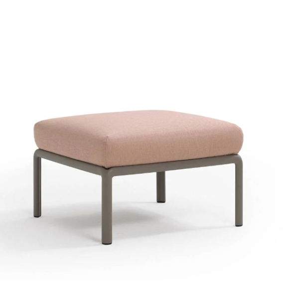 Outdoor Komodo pouf in polypropylene with Nardi cushion