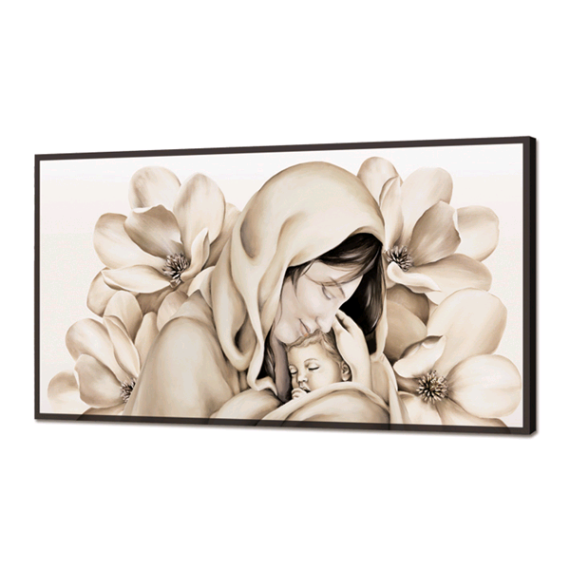 Quadro luminoso su tela abbraccio di fiori Pintdecor 