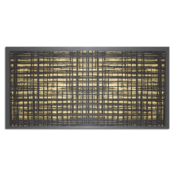 Canvas painting with golden grid Pintdecor