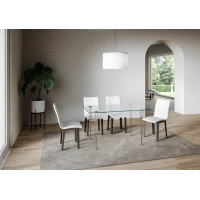 Table/Bureau avec plateau en verre Itamoby Marigold