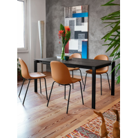 Modern metal chair Connubia by Calligaris Academy.
