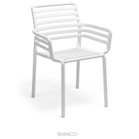 Chair with armrests, stackable Nardi Doga Armchair