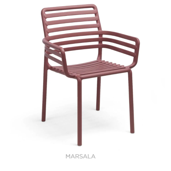 Chair with armrests, stackable Nardi Doga Armchair