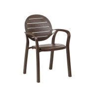 Stackable outdoor chair with armrests Nardi Palma