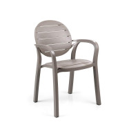 Stackable outdoor chair with armrests Nardi Palma