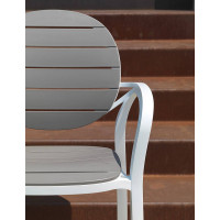 Silla de exterior apilable con reposabrazos Nardi Palma