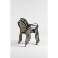 Stackable outdoor chair with armrests Nardi Palma